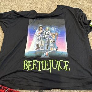Beetlejuice Black Graphic Tee - Short Sleeve